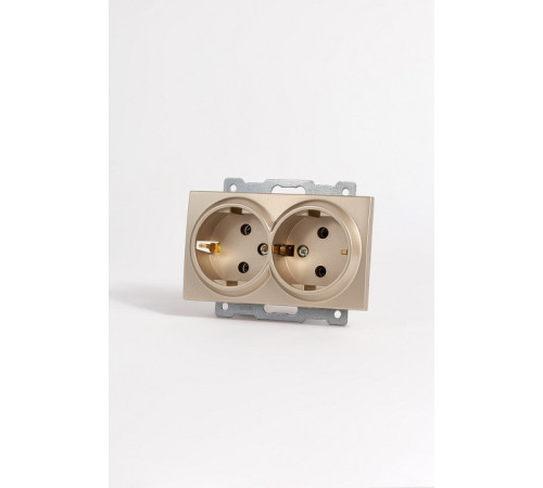 Розетка двойная с заземлением, без рамки Elbi Eleсtriс Zena Vega 609-011400-907