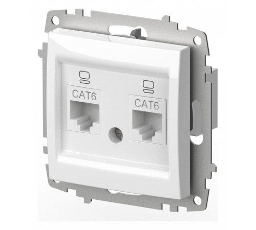Розетка двойная Ethernet RJ-45 без рамки Elbi Eleсtriс Zena Vega 609-015600-248