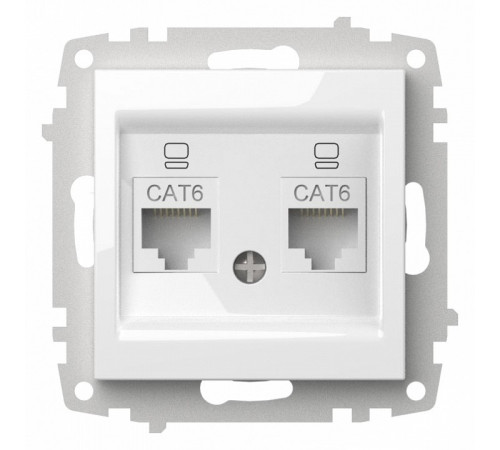 Розетка двойная Ethernet RJ-45 без рамки Elbi Eleсtriс Zena Vega 609-015600-248