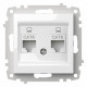 Розетка двойная Ethernet RJ-45 без рамки Elbi Eleсtriс Zena Vega 609-015600-248