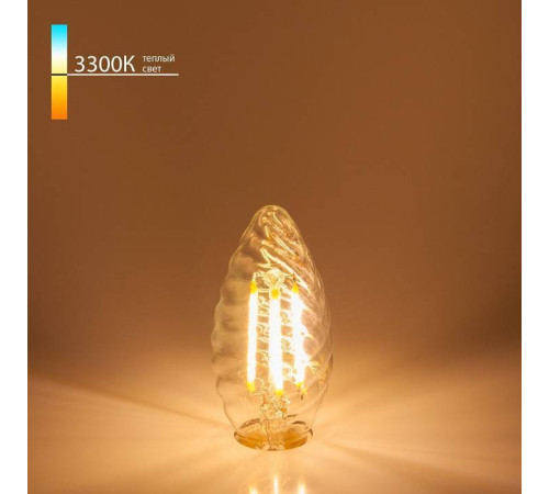 Лампа светодиодная Elektrostandard Свеча витая F E14 7Вт 3300K a049117