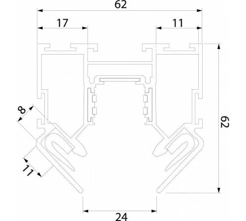 Трек встраиваемый Elektrostandard Slim Magnetic a062150