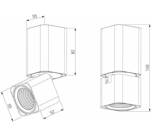 Накладной светильник Elektrostandard Cubus a063682
