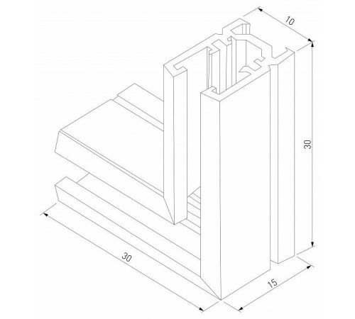 Соединитель угловой L-образный для треков накладных Elektrostandard Mini Magnetic a065639