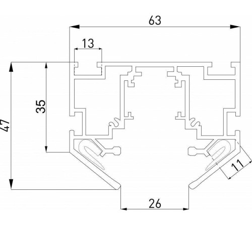 Трек встраиваемый Elektrostandard Slim Magnetic a067412