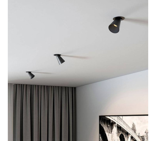 Встраиваемый светильник Elektrostandard Bell 25097/LED 8W 3000K черный