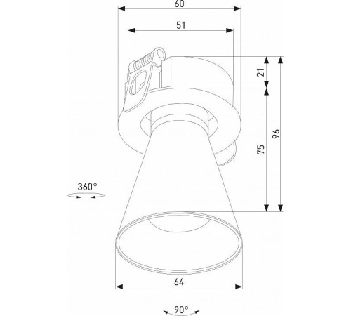 Встраиваемый светильник Elektrostandard Bell 25097/LED 8W 3000K черный