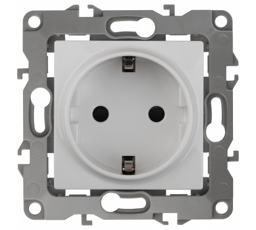 Розетка с заземлением, без рамки Эра Эра 12 12-2101-01