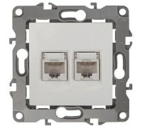 Розетка двойная Ethernet RJ-45 без рамки Эра Эра 12 12-3108-01