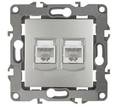 Розетка двойная Ethernet RJ-45 без рамки Эра Эра 12 12-3108-03