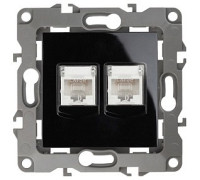 Розетка двойная Ethernet RJ-45 без рамки Эра Эра 12 12-3108-06