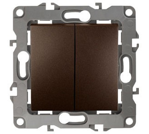 Выключатель двухклавишный без рамки Эра Эра 12 12-1004-13