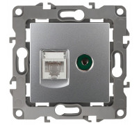 ТВ-розетка и розетка Ethernet RJ-45 без рамки Эра Эра 12 12-3110-03