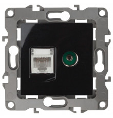 ТВ-розетка и розетка Ethernet RJ-45 без рамки Эра Эра 12 12-3110-06