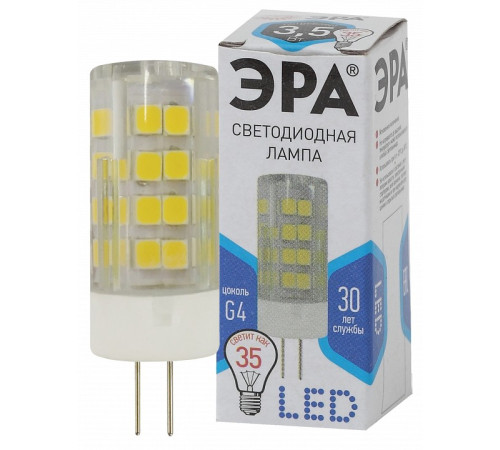 Лампа светодиодная Эра Стандарт LED JC-3,5W-220V-CER-840-G4