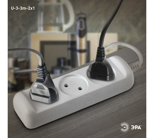 Удлинитель Эра U-3-3m-2x1