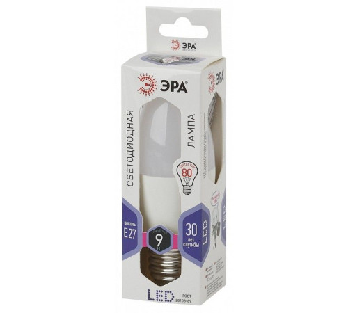 Лампа светодиодная Эра Стандарт LED B35-9W-860-E27