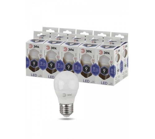 Лампа светодиодная Эра Стандарт LED P45-9W-860-E27