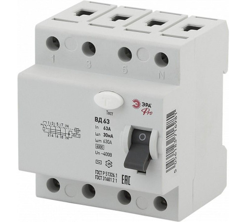Устройство защитного отключения 4P Эра ВД-63 NO-902-135