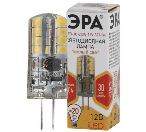 Лампа светодиодная Эра Стандарт LED JC-2,5W-12V-827-G4