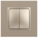 Выключатель двухклавишный без рамки Эра Эра Elegance 14-1104-04