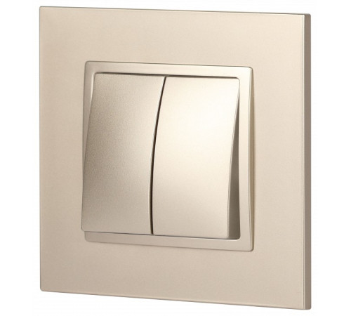Выключатель двухклавишный без рамки Эра Эра Elegance 14-1104-04