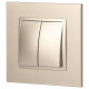 Выключатель двухклавишный без рамки Эра Эра Elegance 14-1104-04
