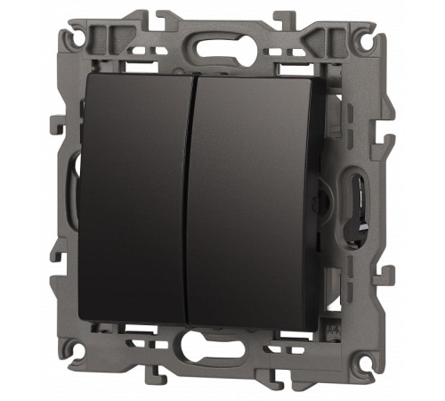 Выключатель двухклавишный без рамки Эра Эра Elegance 14-1104-05