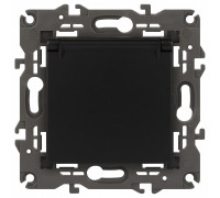 Розетка с заземлением и со шторкой, без рамки с крышкой Эра Эра Elegance 14-2103-05