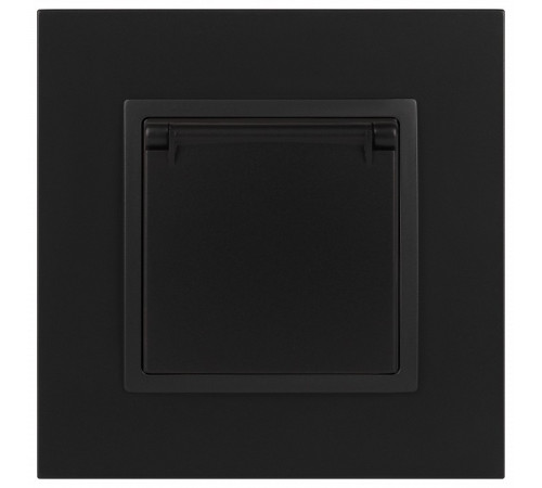 Розетка с заземлением и со шторкой, без рамки с крышкой Эра Эра Elegance 14-2103-05