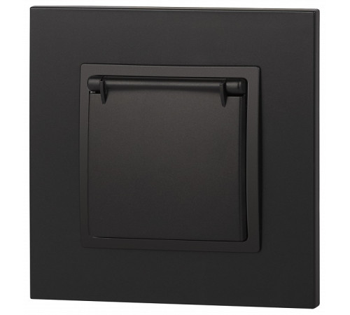 Розетка с заземлением и со шторкой, без рамки с крышкой Эра Эра Elegance 14-2103-05