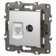 ТВ-розетка и розетка Ethernet RJ-45 без рамки Эра Эра Elegance 14-3110-03