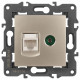 ТВ-розетка и розетка Ethernet RJ-45 без рамки Эра Эра Elegance 14-3110-04