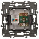 ТВ-розетка и розетка Ethernet RJ-45 без рамки Эра Эра Elegance 14-3110-04