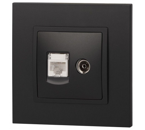 ТВ-розетка и розетка Ethernet RJ-45 без рамки Эра Эра Elegance 14-3110-05