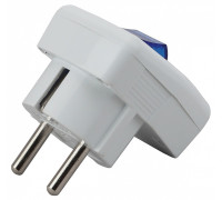 Вилка прямая с заземлением Эра  Vx5-W