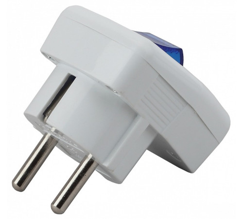 Вилка прямая с заземлением Эра Vx5-W