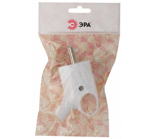 Вилка угловая с заземлением Эра Vx4-W