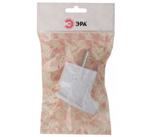 Вилка угловая с заземлением Эра Vx3-W