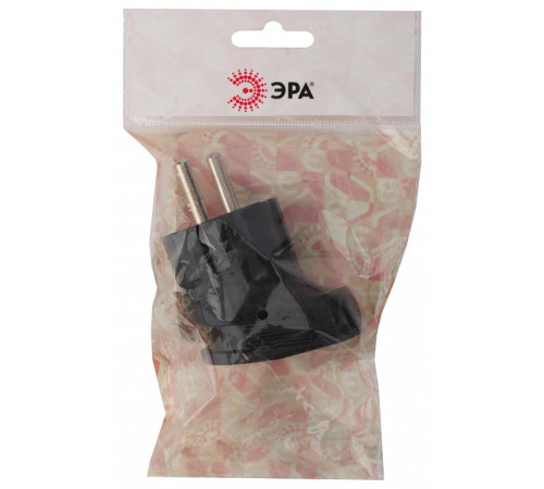 Вилка угловая с заземлением Эра Vx3-B