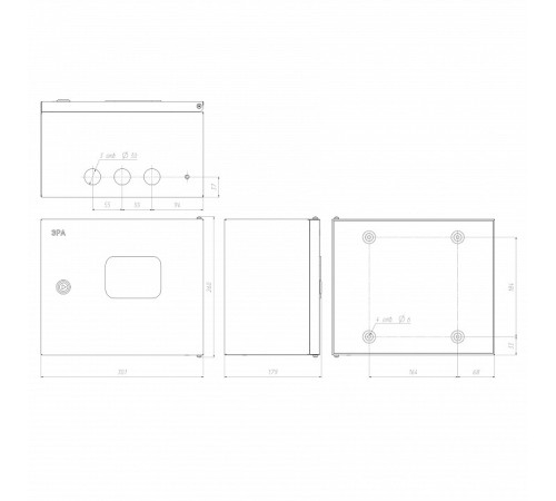 Электрический щиток накладной Эра NO_SIMPLE_STM_SHMPg(okno)-02_IP54