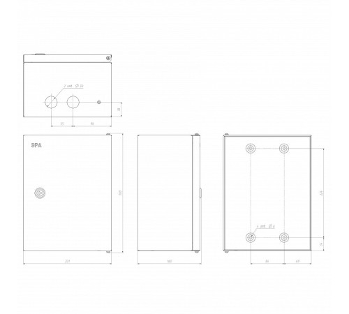 Электрический щиток накладной Эра NO_SIMPLE_STM_SHMPg-00_IP54