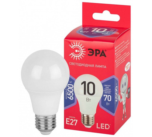 Лампа светодиодная Эра LED A60-10W-865-E27 R