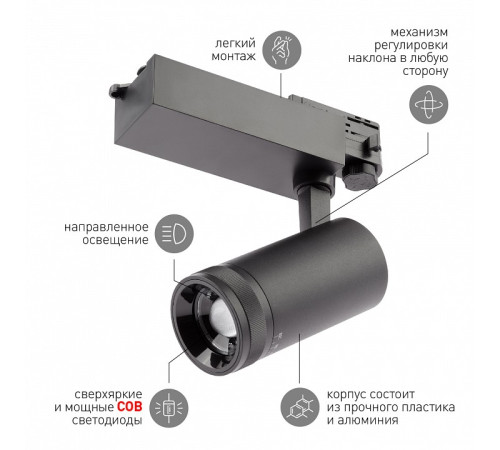 Светильник на штанге Эра STR-30-99-40K-B20