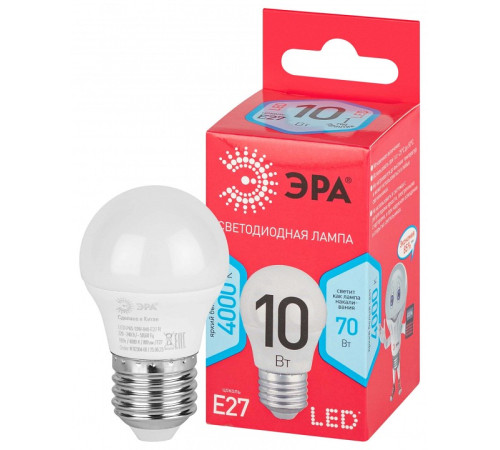 Лампа светодиодная Эра LED P45-10W-840-E27 R