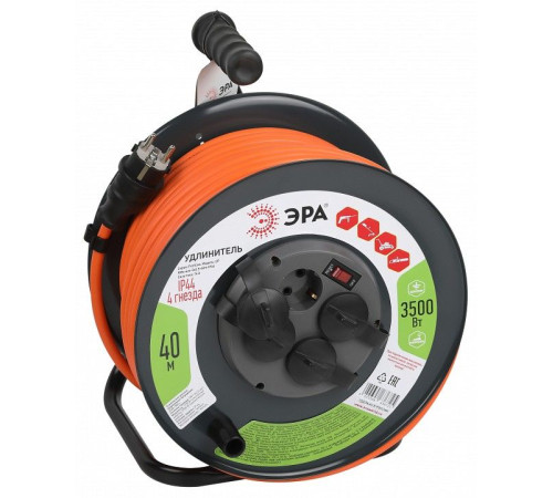 Удлинитель с выключателем Эра RMx-4es-3x2.5-40m-IP44