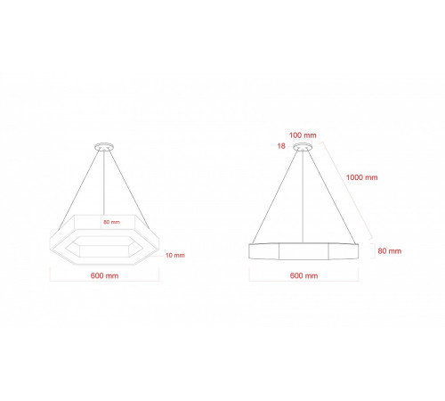 Подвесной светильник Эра Hexagon Б0058880
