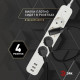 Удлинитель с выключателем ЭРА USF-4es-1,5m-3xUSBA-W 4 розетки 1.5 м 3xUSB-A белый USF-4es-1,5m-3xUSBA-W