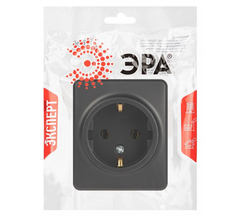 Розетка с заземлением и со шторкой Эра Эра Эксперт 11-2203-05