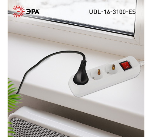Удлинитель с выключателем Эра UDL-16-3100-ES